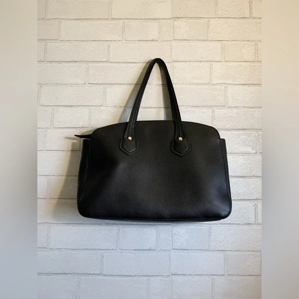 Furla Women's Giada M Tote Bag with Zip - Onyx Black Pebbled Genuine Leather